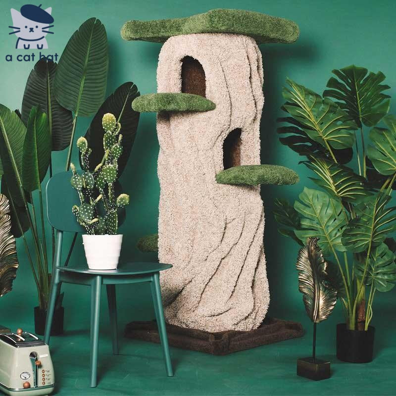 Dailypets Heavy Duty Cat Tree with Solid Wood Core and Spacious Cat Condo for Indoor Cats