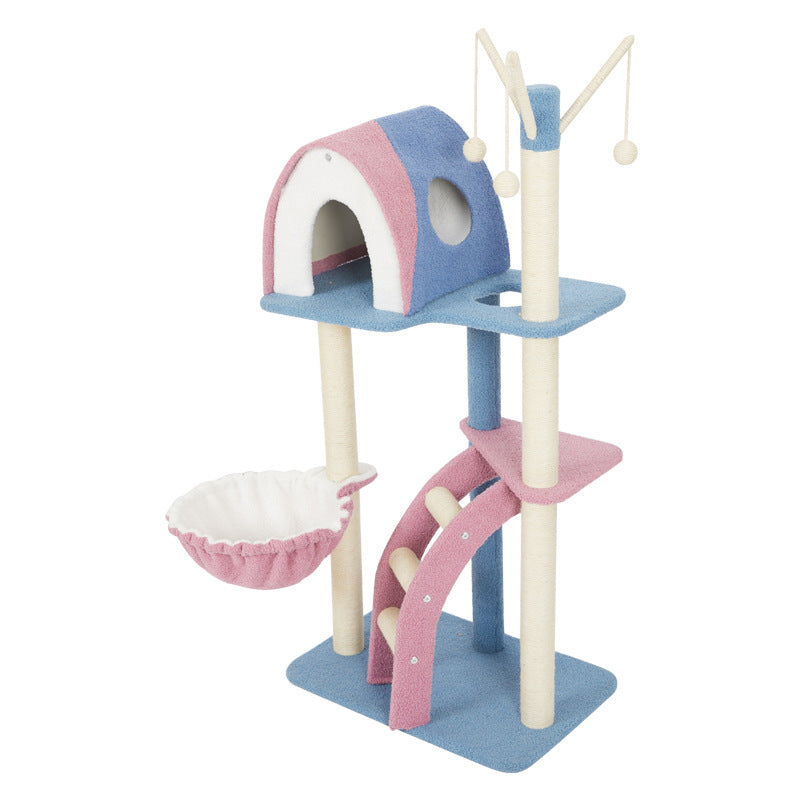 Dailypets Morandi Cat Tree with Kitty Condo, Hammock and Sisal Scratching Posts