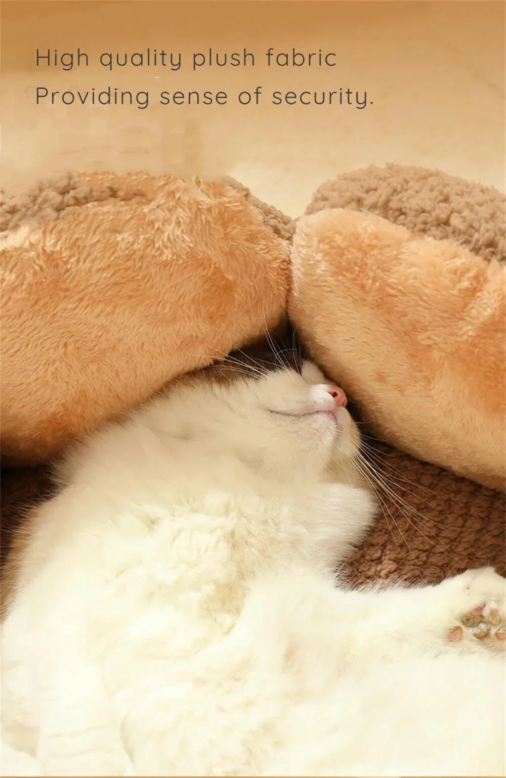 Dailypets Cloud-Soft Cat Bed – Lotus Petal Bolster Nest for Cats and Small Pets