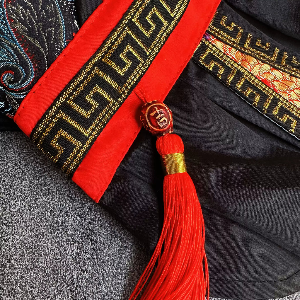 Dailypets Ancient Warrior Cat Costume with Traditional Hanfu-Inspired Design