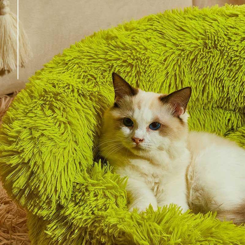 Dailypets Monster Plush Cat Bed – Soft Calming Nest for Indoor Cats