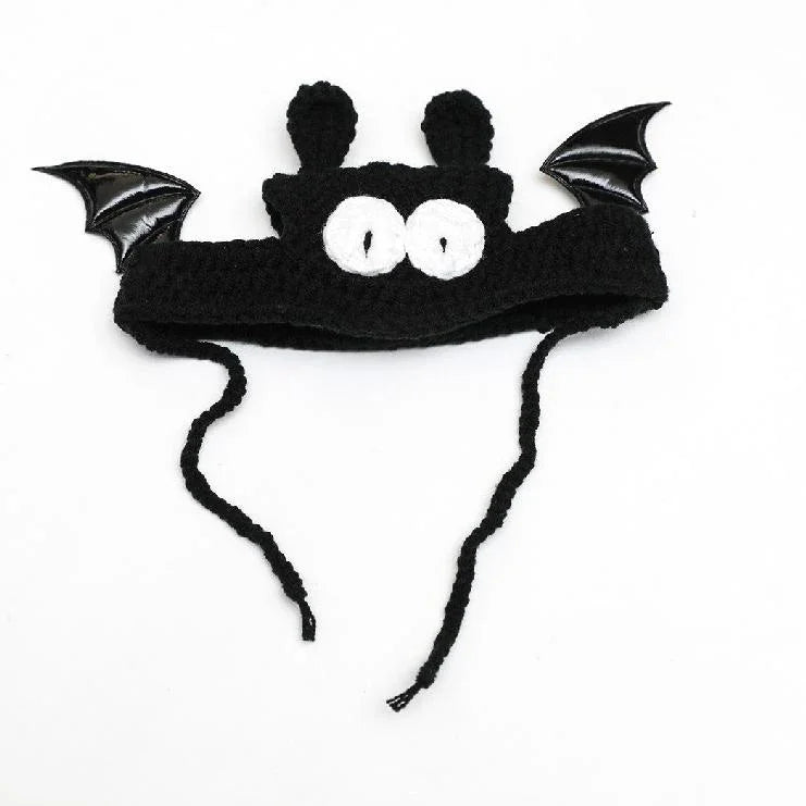 Dailypets Halloween Bat Pet Costume Set with Hat and Pumpkin Bib