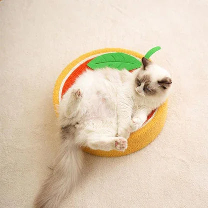 Dailypets Cartoon Pig Cat Scratcher and Bowl-Shaped Lounger with High-Density Sisal Surface