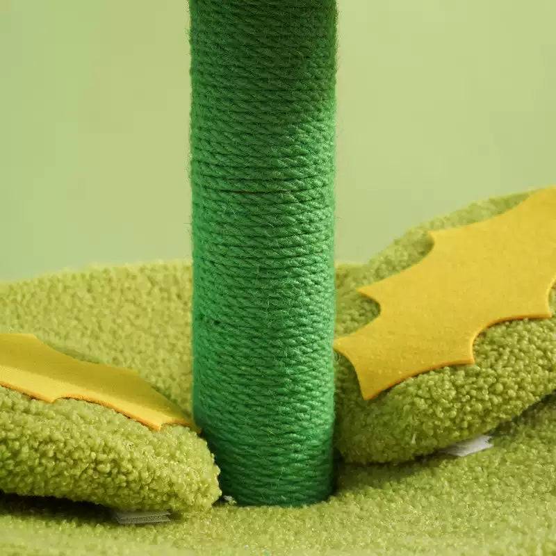 Dailypets Piranha Plant Cat Tree with Cat Cave, Sisal Scratching Post and Cozy Perch