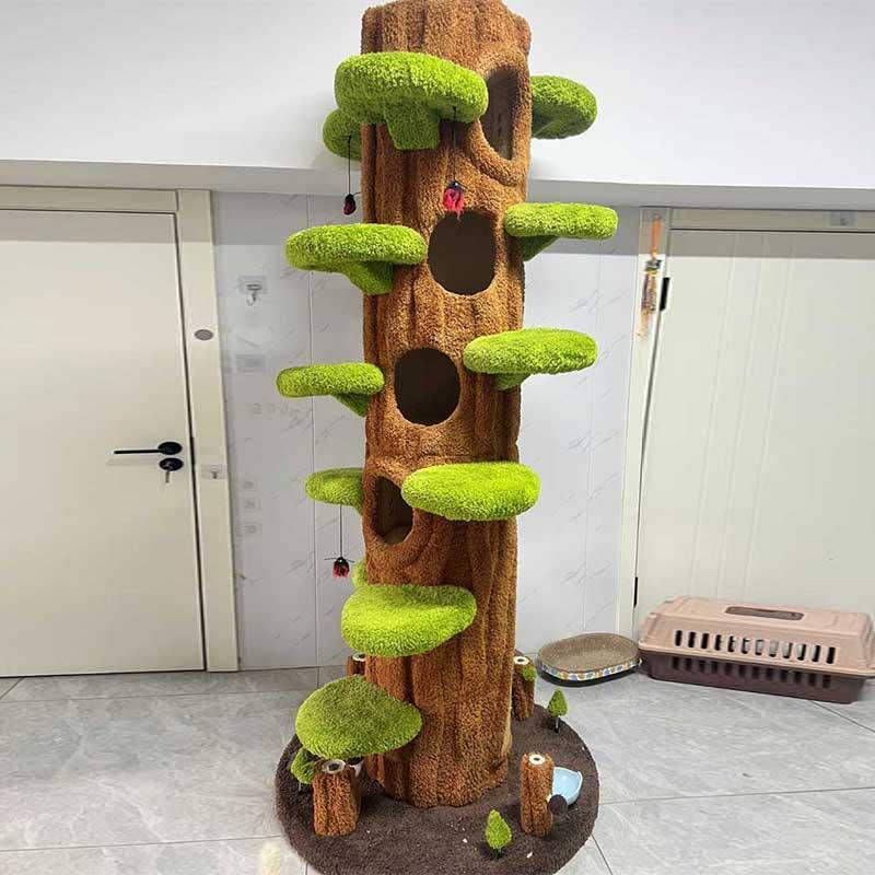 Dailypets Multi-Level Cat Tree with Enclosed Tree Houses for Large and Multiple Cats