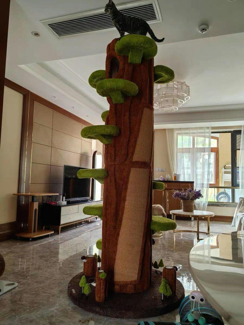Dailypets Mega Forest Cat Tree with Tree-Hole Hideaways for Large and Multiple Cats
