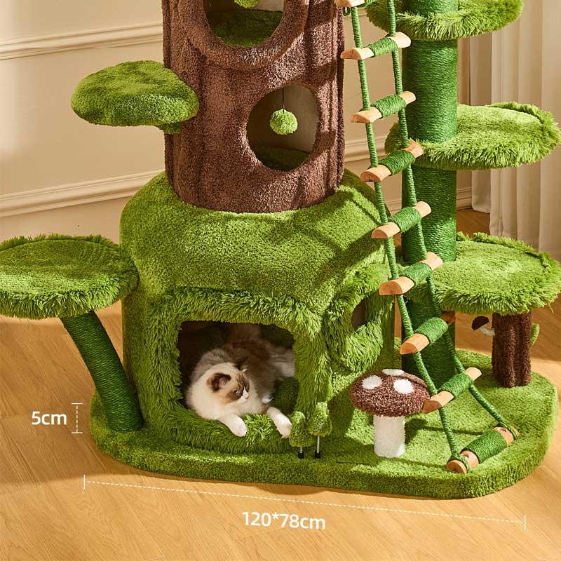 Dailypets Jungle Cat Tree – Tall 205cm Cat Castle for Large and Multi-Cat Homes