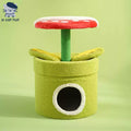 Dailypets Piranha Plant Cat Tree with Cat Cave, Sisal Scratching Post and Cozy Perch