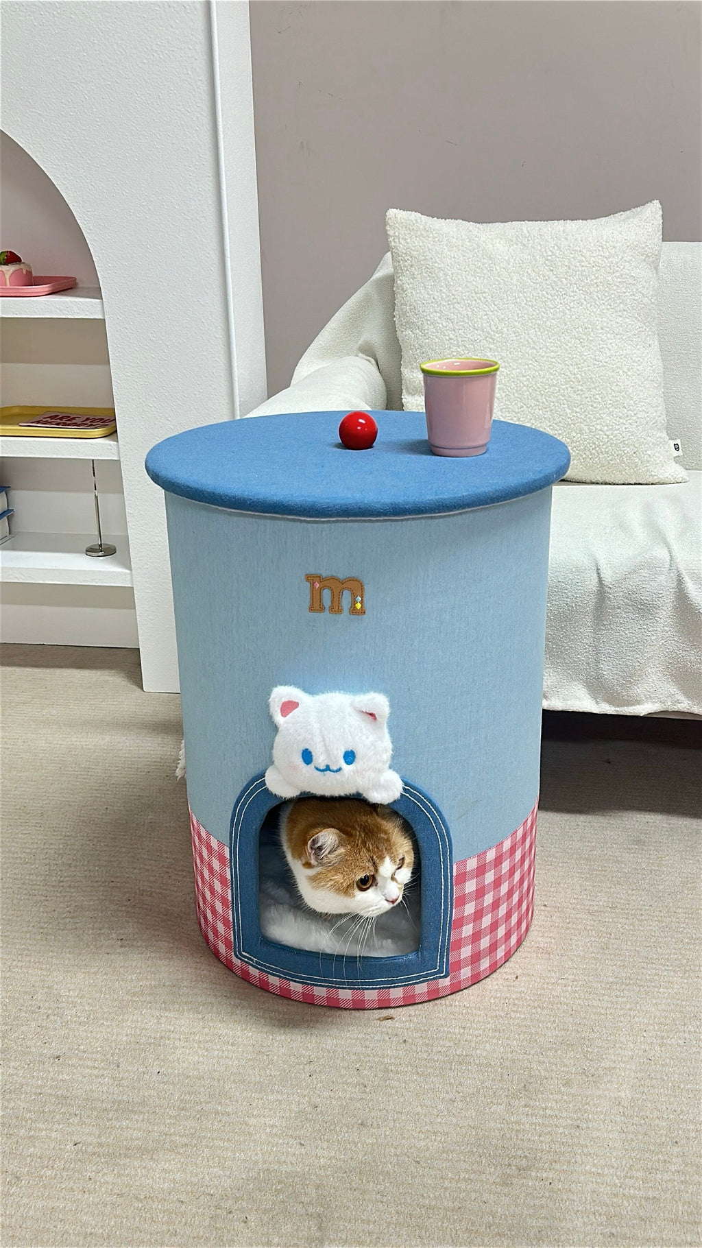 Dailypets Stylish 2-in-1 Cat Furniture with Enclosed Bed and Storage Compartment