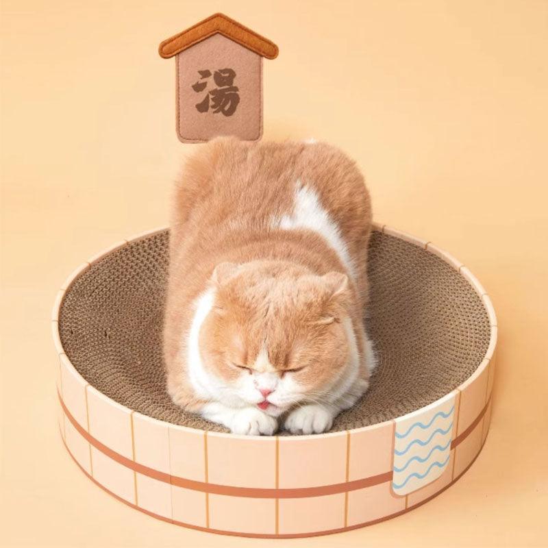 Dailypets Warm Bath Cat Bed – Plush Hot Spring Bolster Bed for Indoor Cats