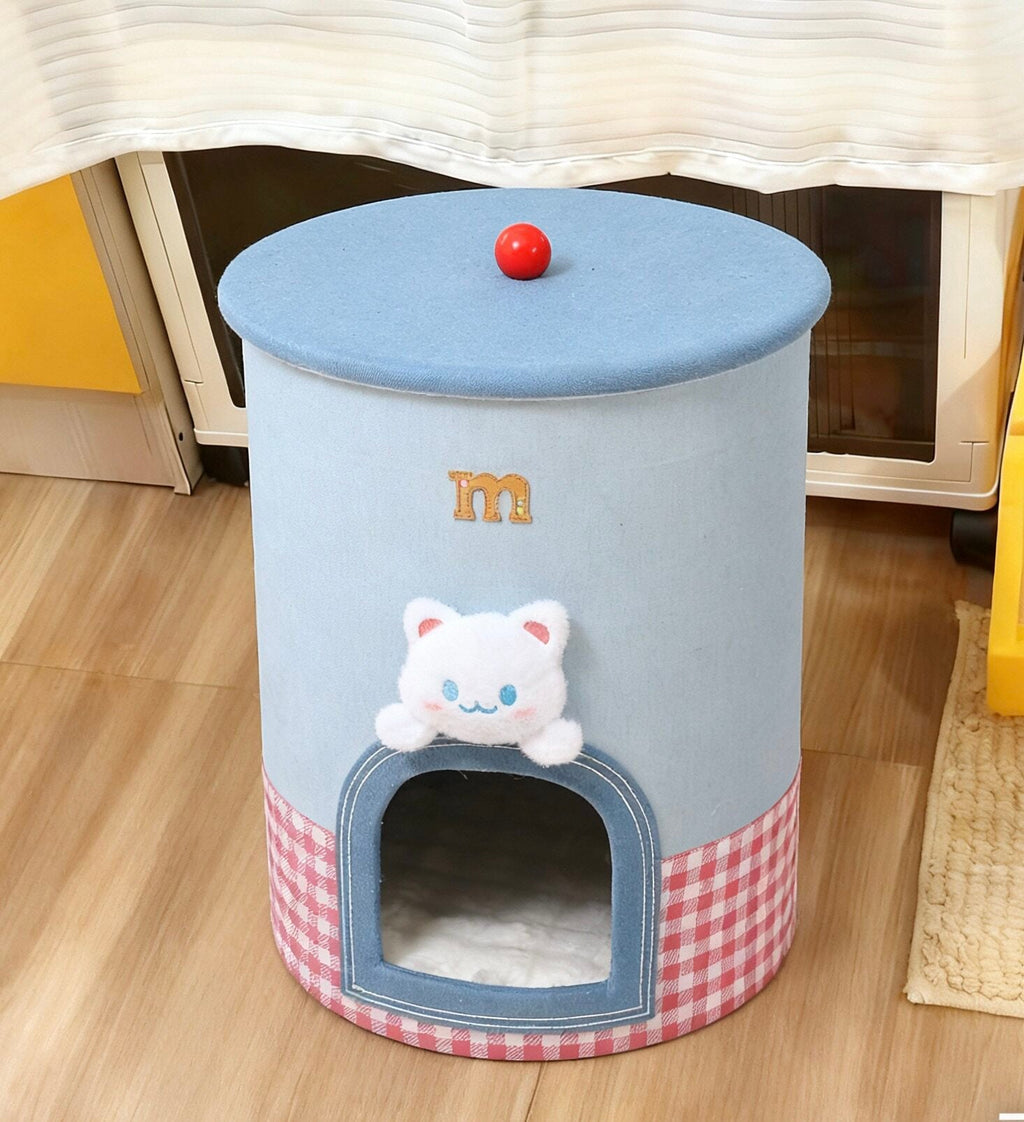 Dailypets Stylish 2-in-1 Cat Furniture with Enclosed Bed and Storage Compartment