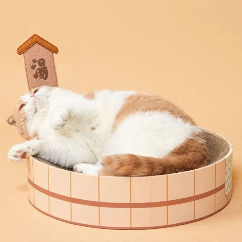 Dailypets Warm Bath Cat Bed – Plush Hot Spring Bolster Bed for Indoor Cats