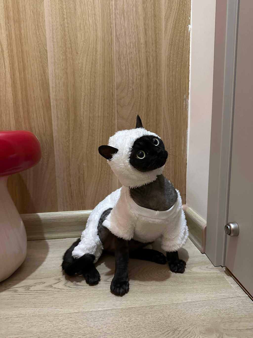 Dailypets Sheep Cat Costume with Soft Fleece and Full-Coverage Design