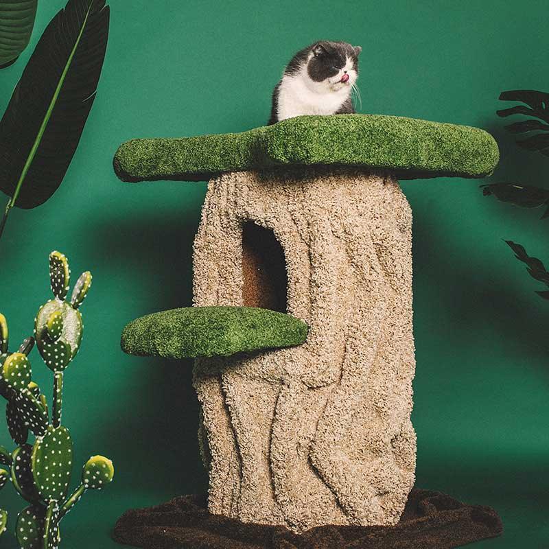 Dailypets Heavy Duty Cat Tree with Solid Wood Core and Spacious Cat Condo for Indoor Cats