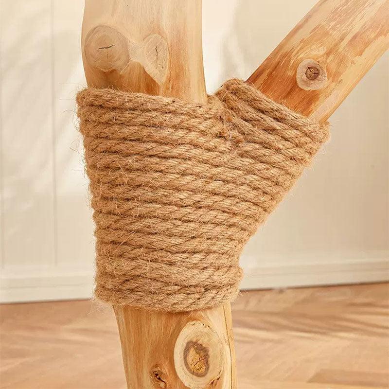 Dailypets Flower Cloud-Top Cat Tree with Fruitwood Posts and Cozy Cat Cave for Indoor Cats