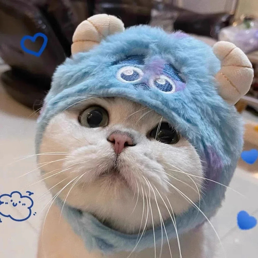 Dailypets Plush Animal Cat Hat for Parties and Memorable Photos