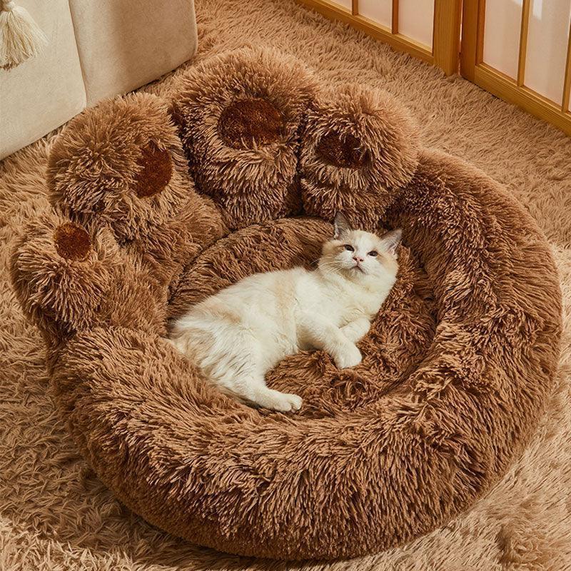 Dailypets Monster Plush Cat Bed – Soft Calming Nest for Indoor Cats