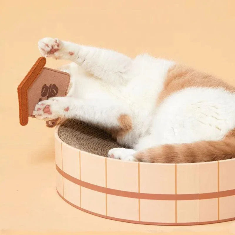 Dailypets Warm Bath Cat Bed – Plush Hot Spring Bolster Bed for Indoor Cats
