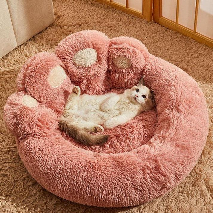 Dailypets Monster Plush Cat Bed – Soft Calming Nest for Indoor Cats