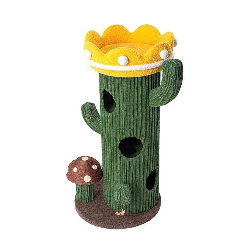 Dailypets Desert Bloom Cactus Cat Tree with Multi-Level Condos and Sisal Scratching Posts