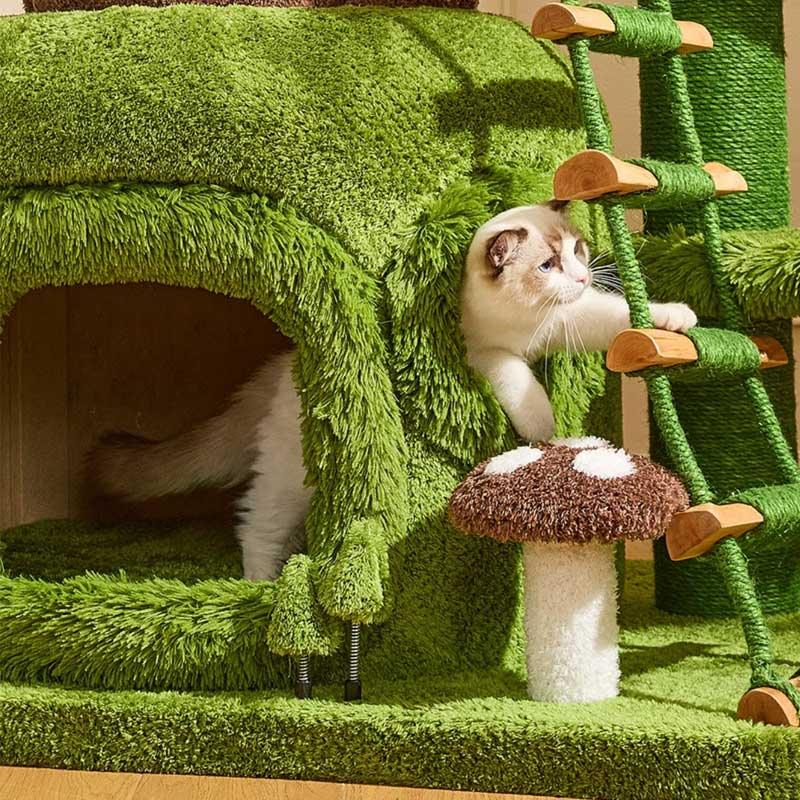 Dailypets Jungle Cat Tree – Tall 205cm Cat Castle for Large and Multi-Cat Homes