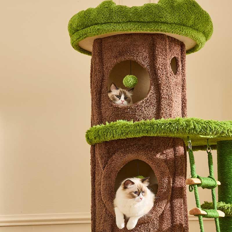 Dailypets Jungle Cat Tree – Tall 205cm Cat Castle for Large and Multi-Cat Homes