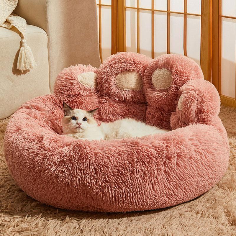 Dailypets Monster Plush Cat Bed – Soft Calming Nest for Indoor Cats