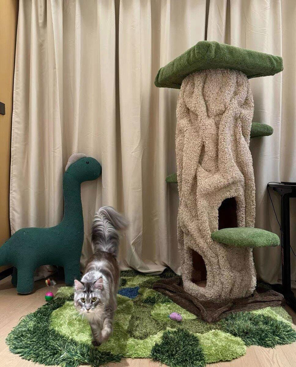 Dailypets Heavy Duty Cat Tree with Solid Wood Core and Spacious Cat Condo for Indoor Cats