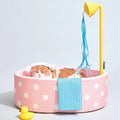 Dailypets Bubble Tub Cat Bed – Cozy Pink Cave Bed for Indoor Cats