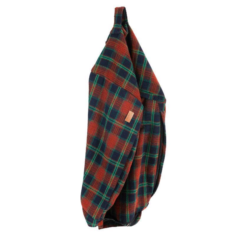 Dailypets Retro Cat Sofa Bed – Cushioned Plaid Pet Bed with Removable Cover