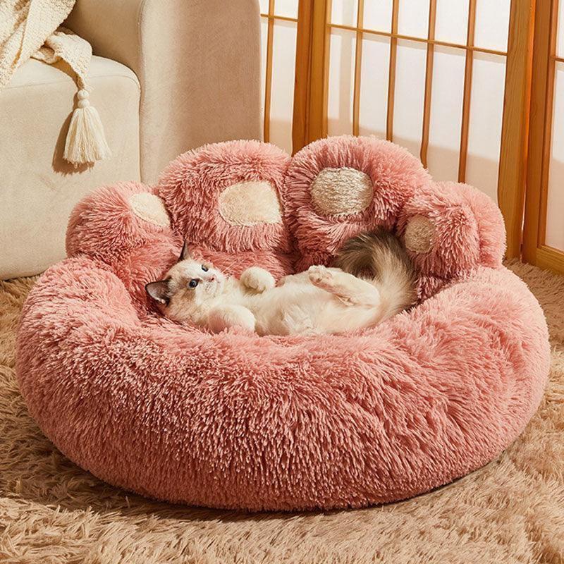Dailypets Monster Plush Cat Bed – Soft Calming Nest for Indoor Cats