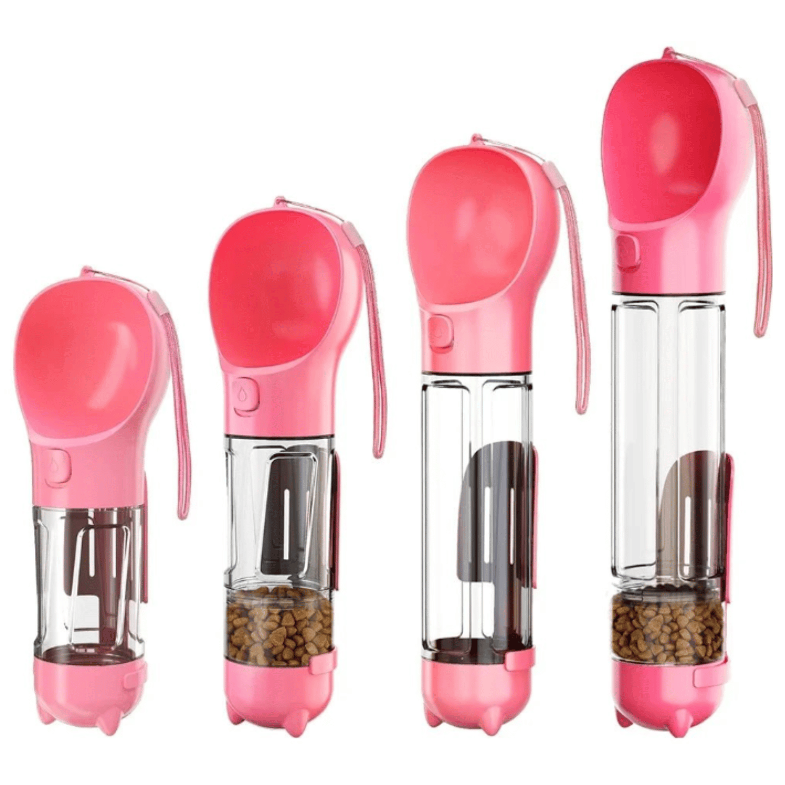 Dailypets 3-in-1 Portable Pet Water Bottle with Food Container and Waste Bag Holder