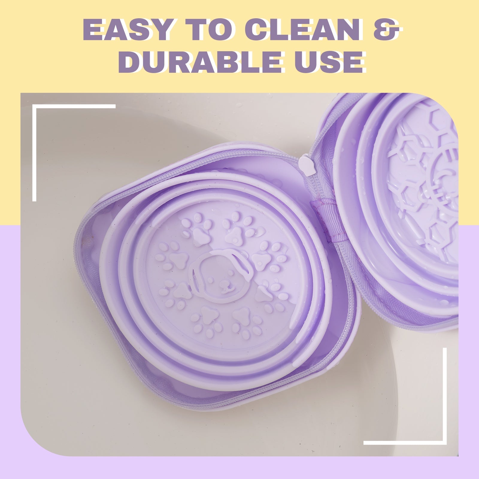 Dailypets Portable Cat Bowl Set for Outdoor Feeding