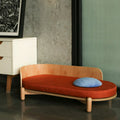 Dailypets Elevated Cat Sofa with Curved Wooden Backrest