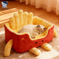 Dailypets Designer Cat Bed – French Fry Box Plush Lounge for Cats