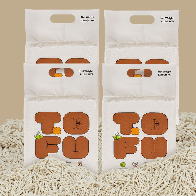Dailypets Plant-Based Tofu Cat Litter 4 Bags 22lb Set