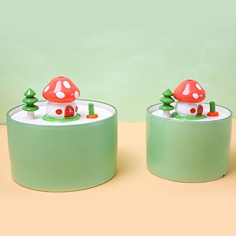 Dailypets Ceramic Pet Water Fountain with Mushroom House Design 51oz