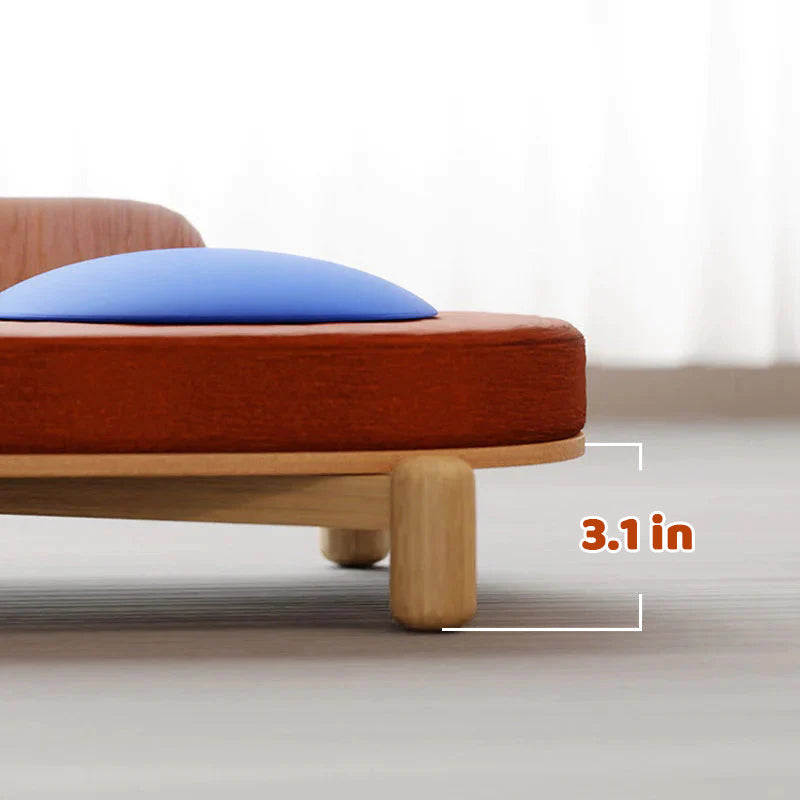 Dailypets Elevated Cat Sofa with Curved Wooden Backrest