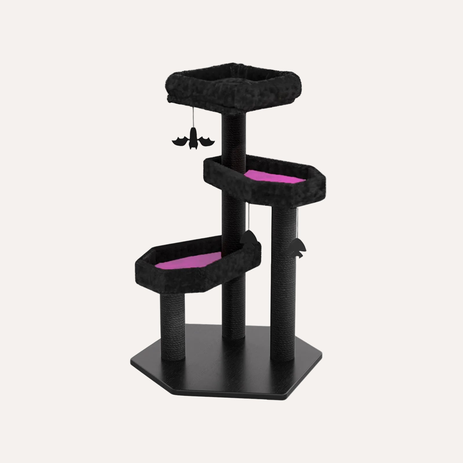 Dailypets Cat Tree Dark Style Cat Scratcher with Cozy Platforms