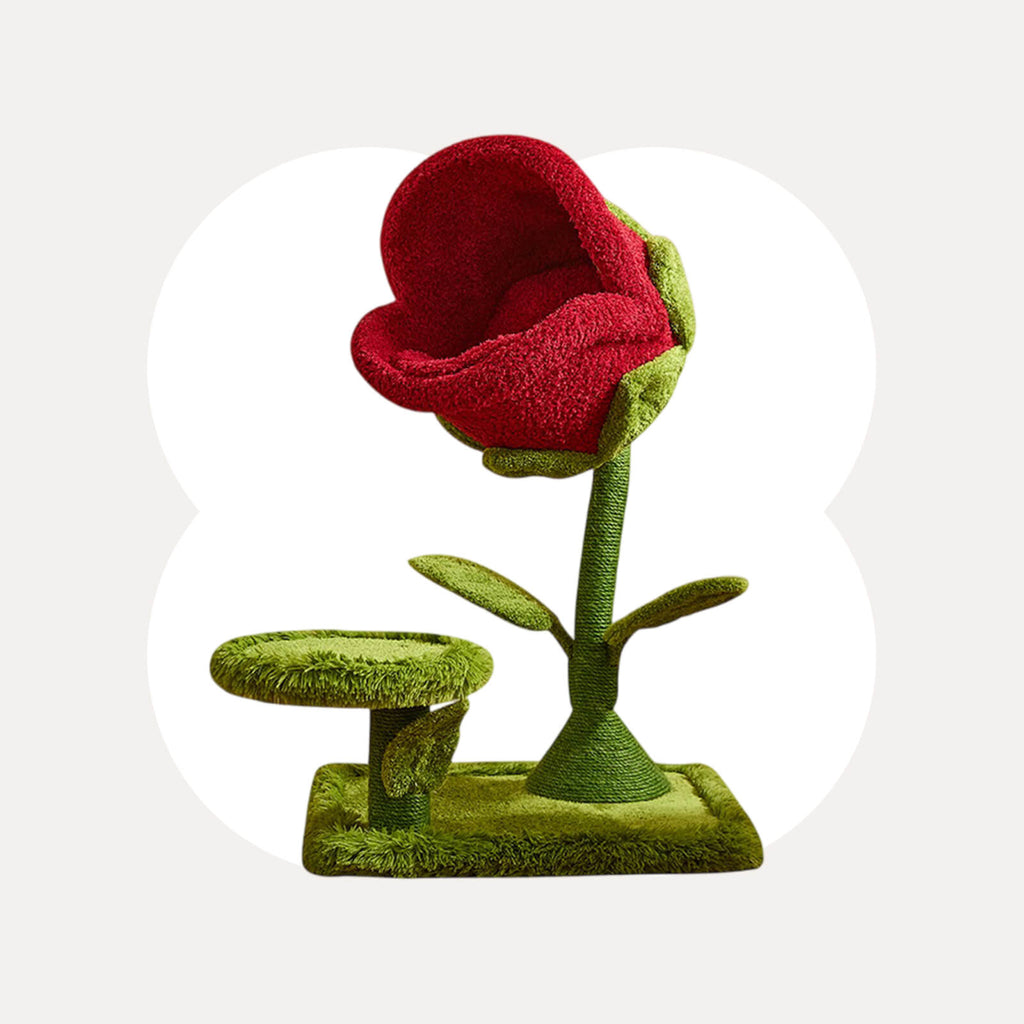 Dailypets Carnivorous Flower Cat Tree 41.7in Plush Cat Tower