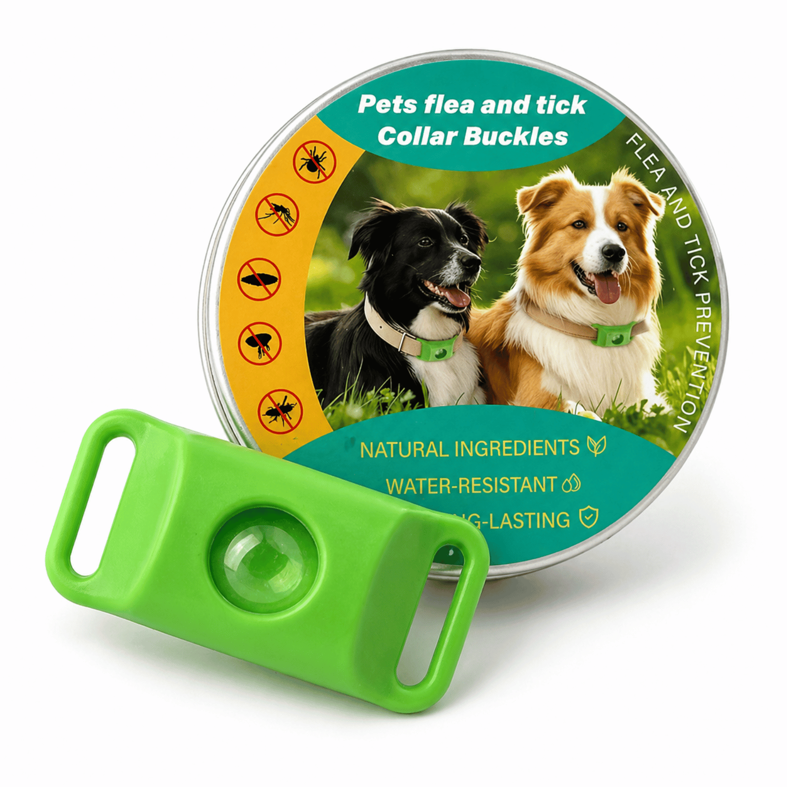 Dailypets Silicone Flea and Tick Collar for Dogs and Cats with Adjustable Waterproof Fit