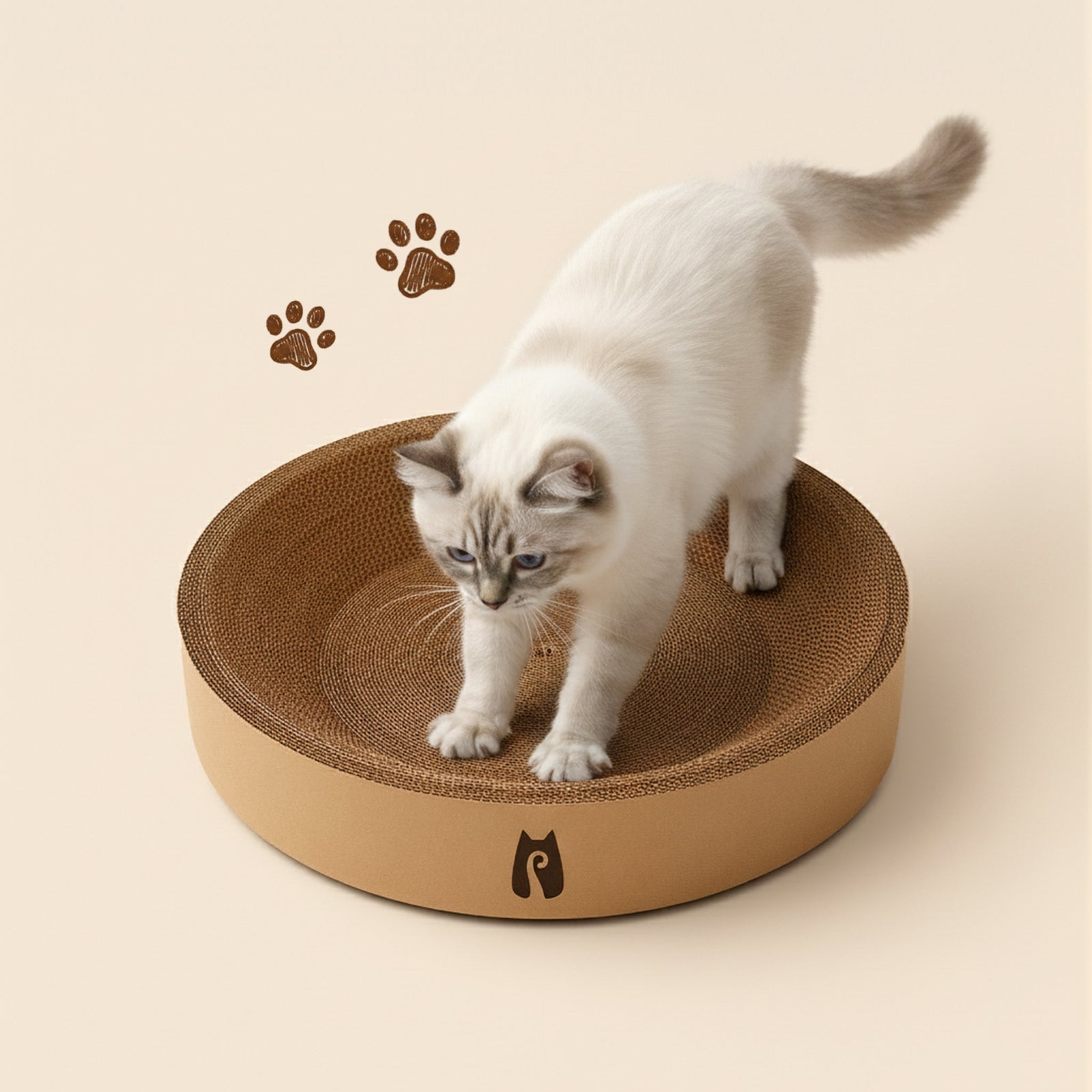 Dailypets Circular Cat Scratching Bed for Indoor Cats