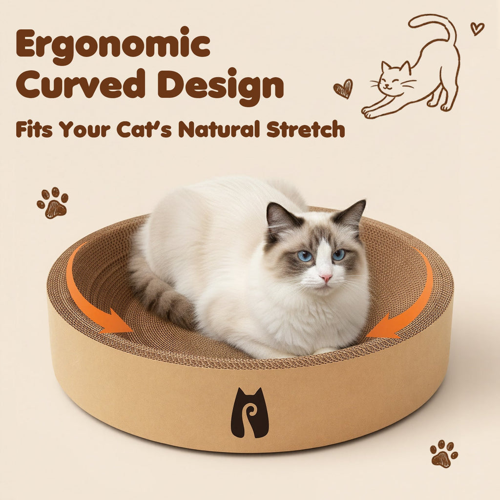 Dailypets Circular Cat Scratching Bed for Indoor Cats