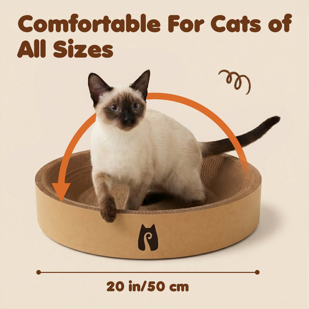 Dailypets Circular Cat Scratching Bed for Indoor Cats
