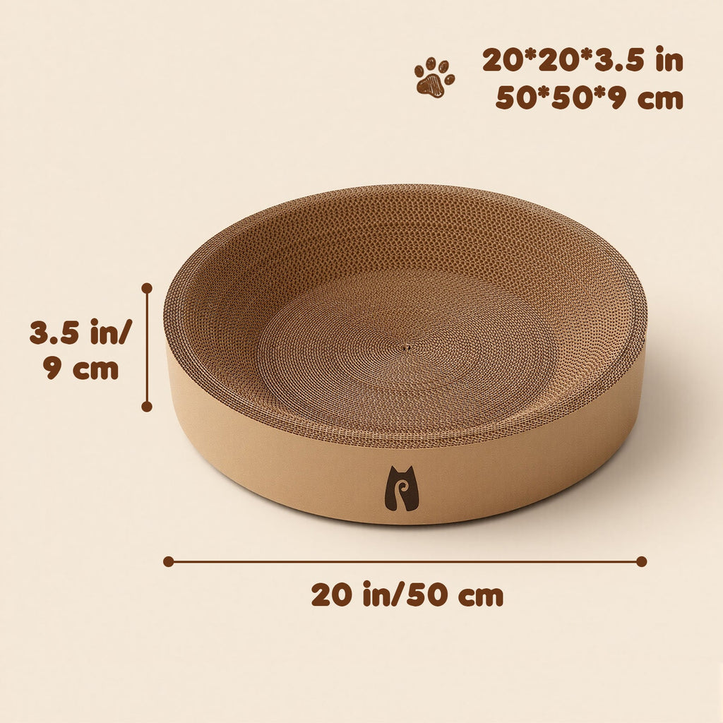 Dailypets Circular Cat Scratching Bed for Indoor Cats