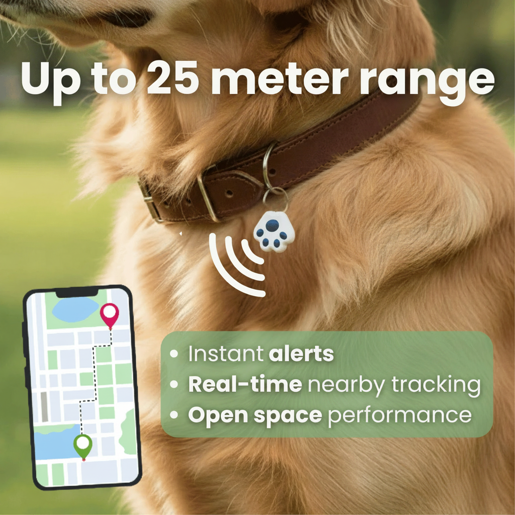 Dailypets Compact Bluetooth Tracker for Pets, Keys, and Bags