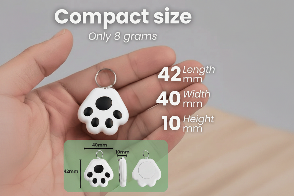 Dailypets Compact Bluetooth Tracker for Pets, Keys, and Bags