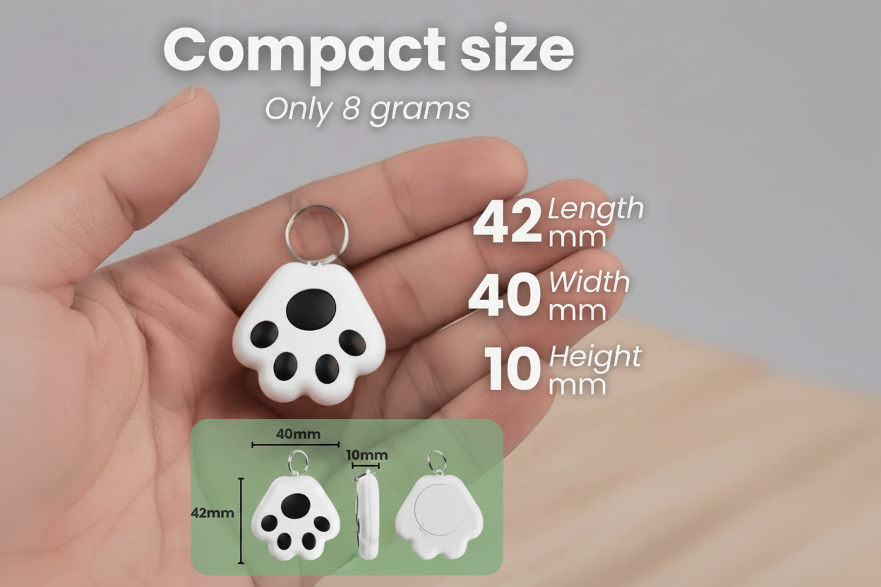 Dailypets Compact Bluetooth Tracker for Pets, Keys, and Bags