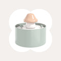 Dailypets Ceramic Cat Water Fountain with Mushroom Design and 61oz Capacity