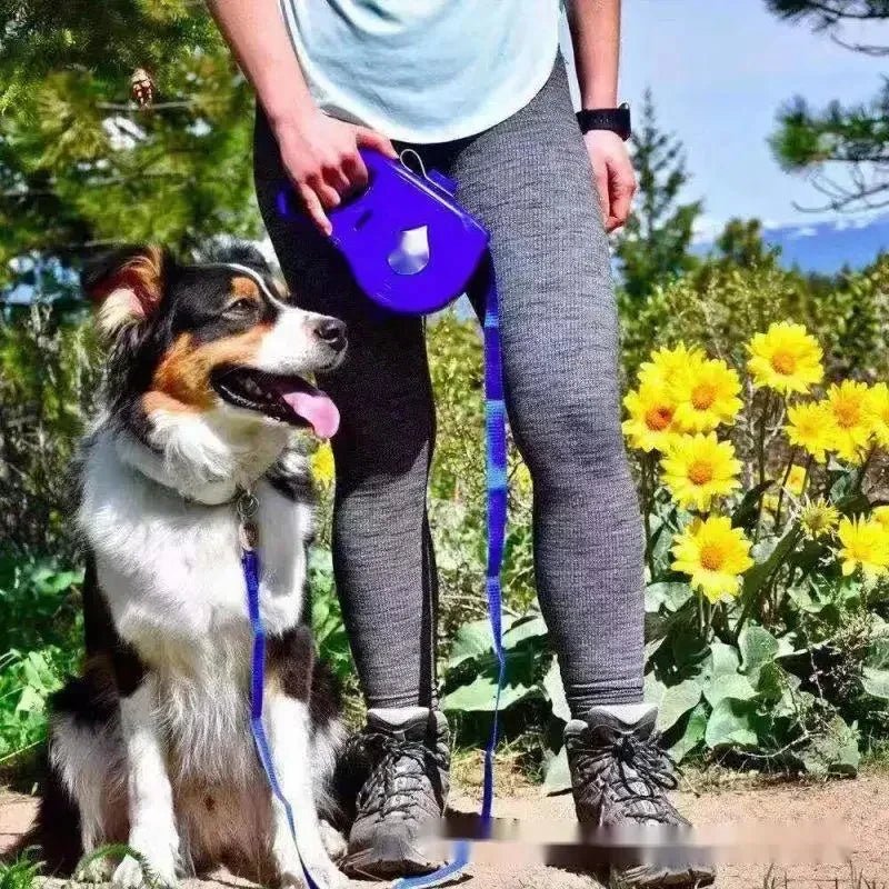 Dailypets 4-in-1 Dog Leash with Water Bottle, Bowl, and Waste Bag Dispenser